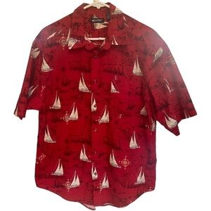 PURITANS MENS SAILBOAT SHIRT SIZE LARGE